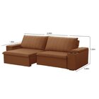 Sofá Retrátil E Reclinável 4 Lugares 245cm Com Porta Copos Ba