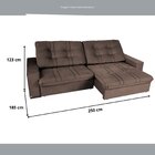 Sofá Retrátil E Reclinável 4 Lugares 250 Cm Turim Duplo Molej