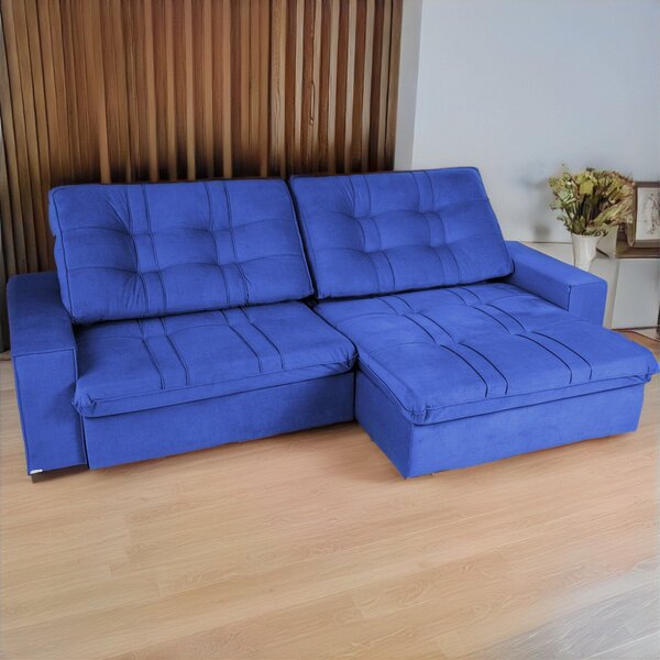 Sofá Retrátil E Reclinável 4 Lugares 250 Cm Turim Duplo Molej