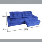 Sofá Retrátil E Reclinável 4 Lugares 250 Cm Turim Duplo Molej