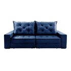 Sofá Retrátil E Reclinável 4 Lugares 250cm Ágata Azul