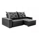 Sofá Retrátil E Reclinável 4 Lugares 250cm Ágata Cinza