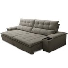 Sofá Retrátil E Reclinável 4 Lugares 250cm Com Porta Copos E