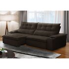 Sofá Retrátil E Reclinável 4 Lugares 250cm Com Porta Copos E