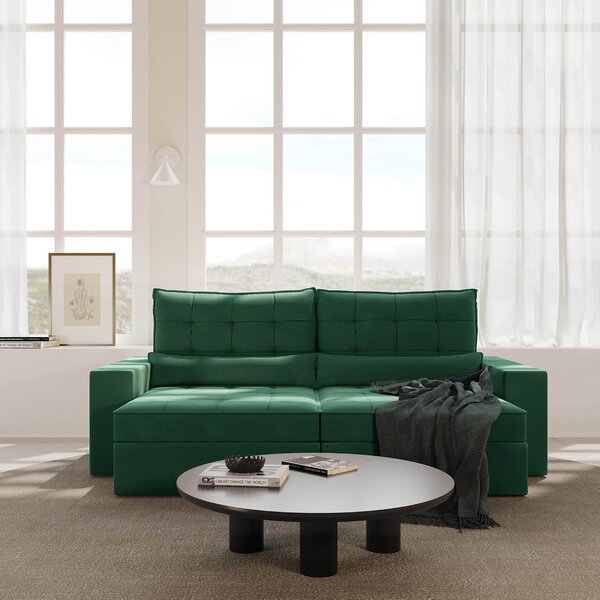 Sofá Retrátil E Reclinável 4 Lugares 250cm Embaúba Extra Cabe