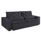 Sofá Retrátil E Reclinável 4 Lugares 250cm Macaé  Preto