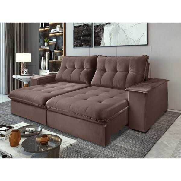 Sofá Retrátil E Reclinável 4 Lugares 250cm Velosuede Guaxupé