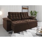 Sofá Retrátil E Reclinável 4 Lugares 250cm Veludo Detroit Bom