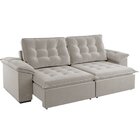 Sofá Retrátil E Reclinável 4 Lugares 250cm Veludo Detroit Mar