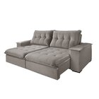 Sofá Retrátil E Reclinável 4 Lugares 250cm Veludo Guaxupé  Be