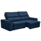 Sofá Retrátil E Reclinável 4 Lugares 250cm Zoho Porta Copos N