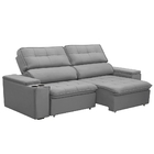 Sofá Retrátil E Reclinável 4 Lugares 250cm Zoho Porta Copos N