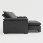 Sofá Retrátil E Reclinável 4 Lugares 2,50m Veludo Cinza   Cin