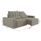 Sofá Retrátil E Reclinável 4 Lugares 260cm Embaúba Extra Cabe