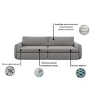 Sofá Retrátil E Reclinável 4 Lugares 260cm Sunset Cru