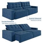 Sofá Retrátil E Reclinável 4 Lugares 270cm Embaúba Extra Cabe