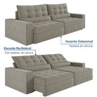 Sofá Retrátil E Reclinável 4 Lugares 270cm Embaúba Extra Cabe