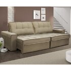 Sofá Retrátil E Reclinável 4 Lugares 270cm Iduna  Bege