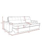 Sofá Retrátil E Reclinável 4 Lugares 270cm Iduna  Marrom