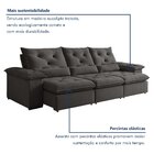 Sofá Retrátil E Reclinável 4 Lugares 270cm Londres Plus Cinza