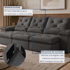 Sofá Retrátil E Reclinável 4 Lugares 270cm Londres Plus Yesca