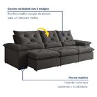 Sofá Retrátil E Reclinável 4 Lugares 270cm Londres Plus Yesca