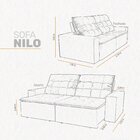 Sofá Retrátil E Reclinável 4 Lugares 270cm Molas Espirais Vel