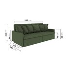 Sofá Retrátil E Reclinável 4 Lugares 280cm Dália Cabecasa Mad