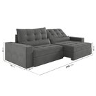 Sofá Retrátil E Reclinável 4 Lugares 280cm Embaúba Extra Cabe