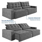 Sofá Retrátil E Reclinável 4 Lugares 280cm Embaúba Extra Cabe