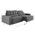 Sofá Retrátil E Reclinável 4 Lugares 280cm Embaúba Extra Cabe