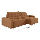 Sofá Retrátil E Reclinável 4 Lugares 280cm Embaúba Extra Cabe