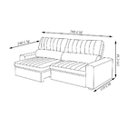 Sofá Retrátil E Reclinável 4 Lugares 280cm Rojas Veludo Azul