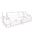 Sofá Retrátil E Reclinável 4 Lugares 286cm Ascana  Bege