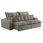 Sofá Retrátil E Reclinável 4 Lugares 290cm 6 Almofadas Dubai