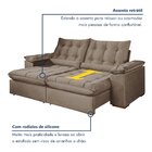 Sofá Retrátil E Reclinável 4 Lugares 290cm Dubai Bege