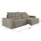 Sofá Retrátil E Reclinável 4 Lugares 290cm Embaúba Extra Cabe