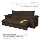 Sofá Retrátil E Reclinável 4 Lugares 290cm Italia Marrom