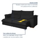 Sofá Retrátil E Reclinável 4 Lugares 290cm Italia Preto