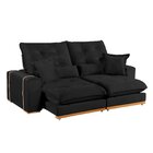 Sofá Retrátil E Reclinável 4 Lugares 290cm Kioto Preto