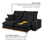 Sofá Retrátil E Reclinável 4 Lugares 290cm Kioto Preto