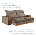 Sofá Retrátil E Reclinável 4 Lugares 290cm Santorini Bege