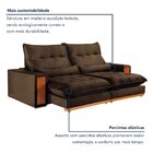 Sofá Retrátil E Reclinável 4 Lugares 290cm Santorini Marrom