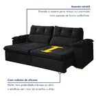 Sofá Retrátil E Reclinável 4 Lugares 290cm Vancouver Preto