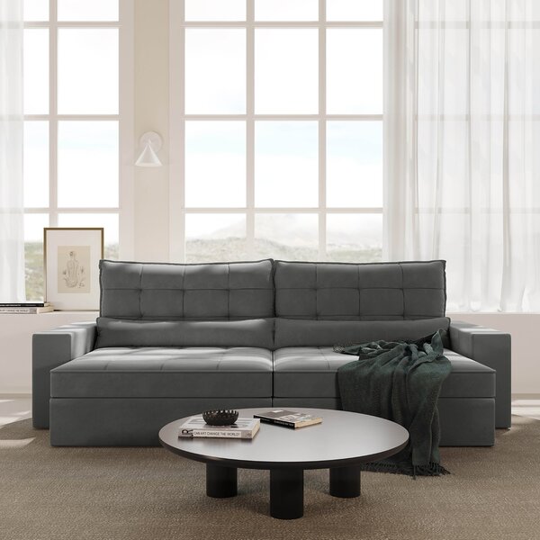 Sofá Retrátil E Reclinável 4 Lugares 300cm Embaúba Extra Cabe