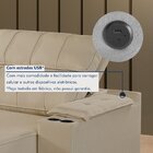 Sofá Retrátil E Reclinável 4 Lugares Com Entrada Usb E Porta