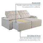Sofá Retrátil E Reclinável 4 Lugares Com Entrada Usb E Porta