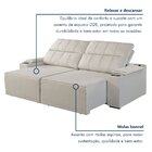 Sofá Retrátil E Reclinável 4 Lugares Com Entrada Usb E Porta