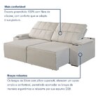 Sofá Retrátil E Reclinável 4 Lugares Com Entrada Usb E Porta