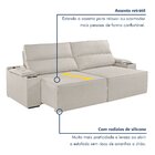 Sofá Retrátil E Reclinável 4 Lugares Com Entrada Usb E Porta